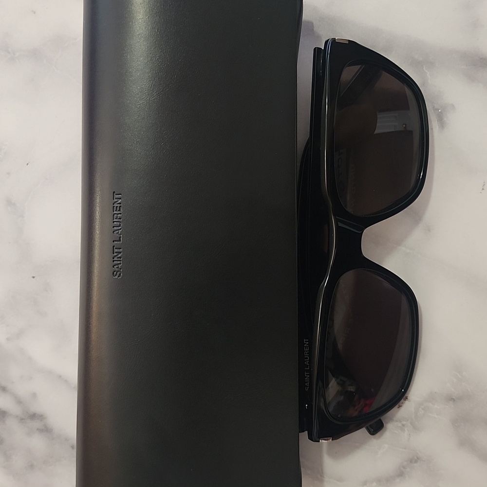 NEW Authentic YSL Black Square Frame sunglasses - Picture 3 of 10